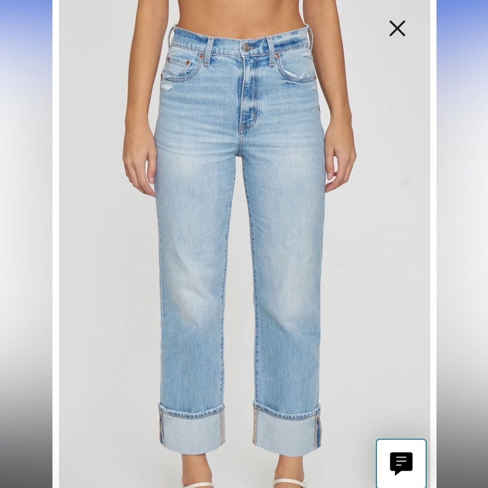 SUNDAZE CUFFED HIGH RISE VINTAGE STRAIGHT | FATE